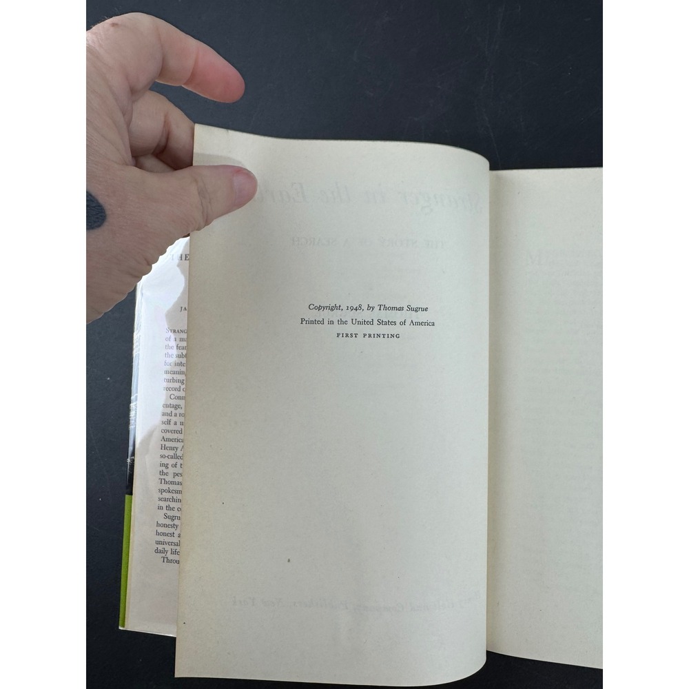 Stranger in the Earth Thomas Sugrue 1948 First Printing Hardcover Dust Jacket - Picture 5 of 9